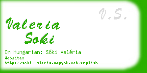 valeria soki business card